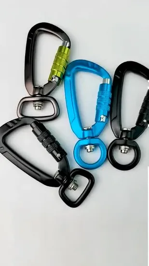 Free Shipping Multifunctional Carabiner Compass Keychain Hiking Carabiner Mini Compass Thermometer Outdoor Key Ring Snap Hook
