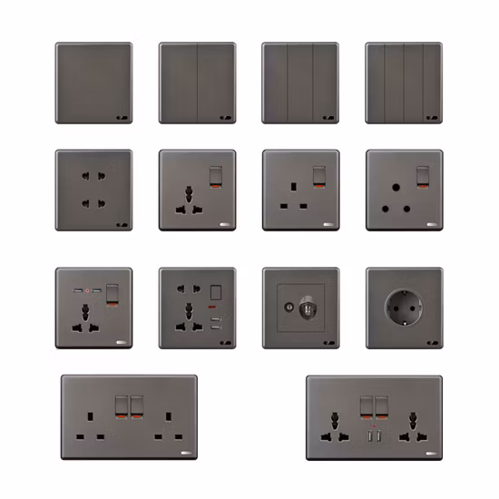 W4 produits en gros prises et interrupteurs muraux d'angle rond prise murale électrique britannique avec Type USB C