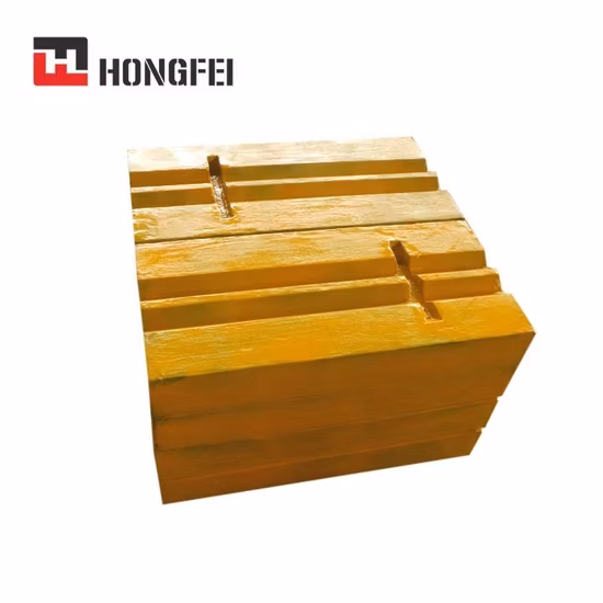 Marteau de plaque de revêtement de barre de coup de pièces de rechange de broyeur en acier au manganèse élevé à vendre